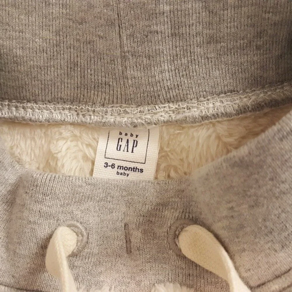 Gray and White Fuzzy Pants Baby GAP